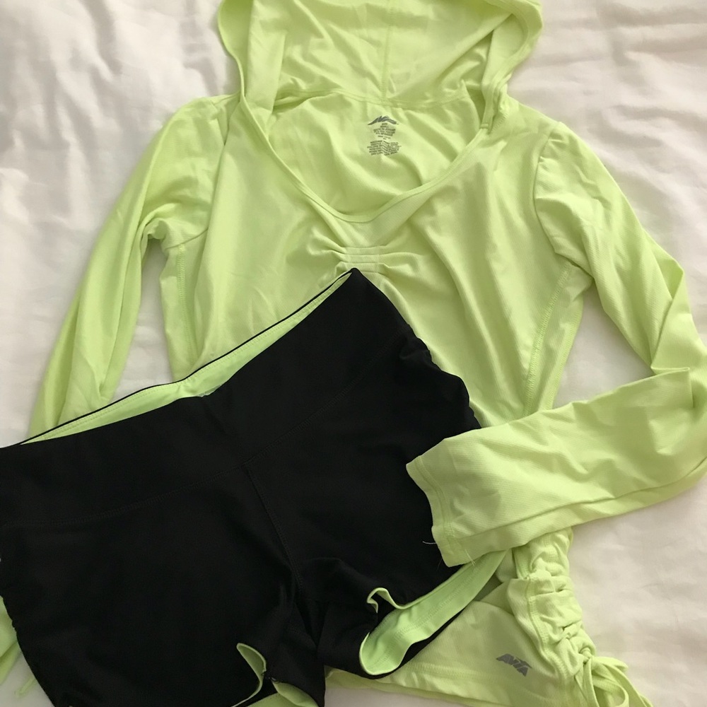 Avia long sleeve and booty shorts